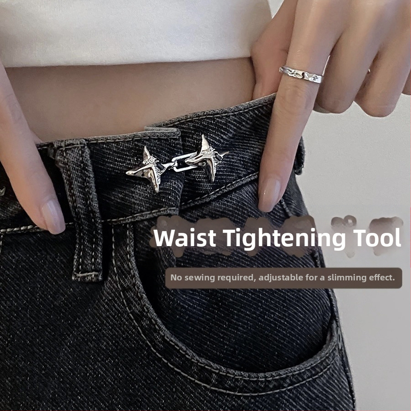 Četru vīriešu zvaigžņu tauriņa bantītes vidukļa pievilkšanas artefakts ar regulējamu izmēru, maināmas jostas pogas, fiksētas jostas pogas