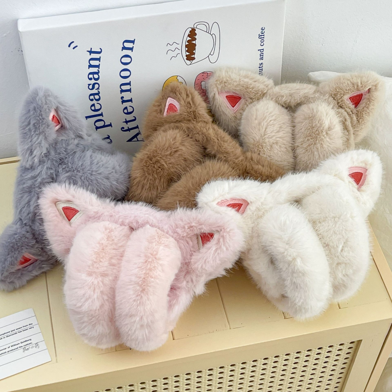 Šiltos žieminės ausinės moterims, su vilnos pamušalu, atsparios vėjui ir šalčiui, pliušinės ausų apsaugos, antifrizinės ausinės, šiltos ausinės studentams važinėjant dviračiu