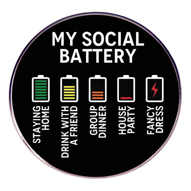 Sotsiaalne akupross Koomiks Inglise Naljakas Huvitav Pin-märk Metallisulamist Märgi Tarvikud