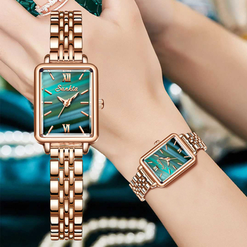 Διασυνοριακή αποκλειστικότητα για χονδρική πώληση νέου πολυτελούς συμπαγούς, εξαιρετικού στυλ casual, απλού γυναικείου ρολογιού χειρός με προσωπικότητα χαλαζία