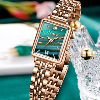 Διασυνοριακή αποκλειστικότητα για χονδρική πώληση νέου πολυτελούς συμπαγούς, εξαιρετικού στυλ casual, απλού γυναικείου ρολογιού χειρός με προσωπικότητα χαλαζία