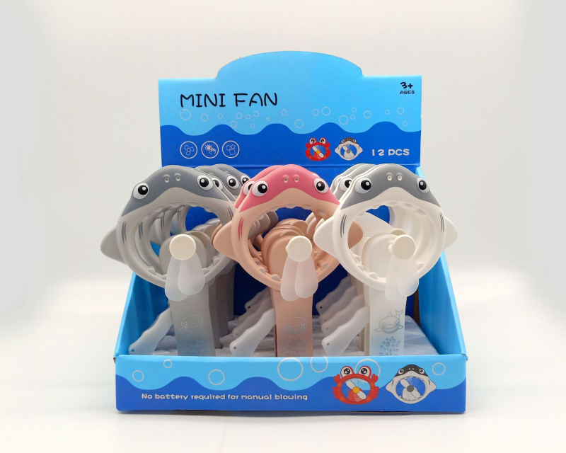 Pārrobežu jauks multfilmas rokas ventilators haizivs pārnēsājams rokas ventilators vasaras rokas mini ventilators