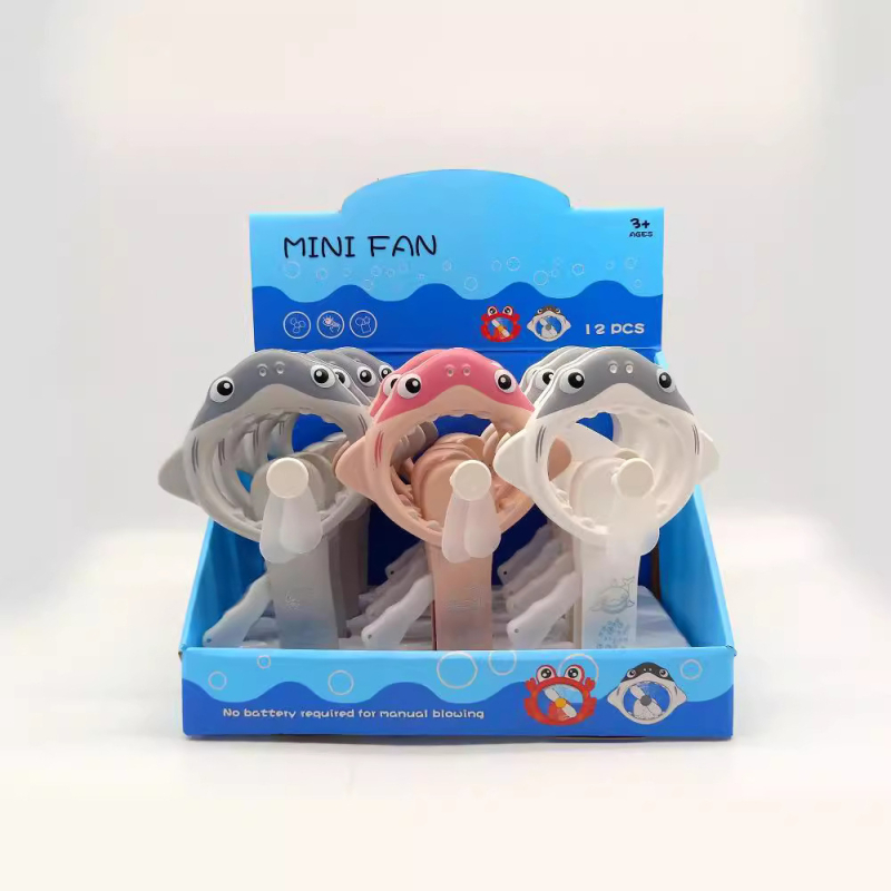 Mielas animacinis rankinis vėduoklis su ryklio formos nešiojamu rankiniu vėduokliu, vasarinis, rankinis mini vėduoklis