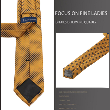 Κίτρινη σειρά γραβάτας ανδρική επαγγελματική μόδα με λοξές ρίγες, φλοράλ κοστούμι, γραβάτα γάμου και δεξιώσεων