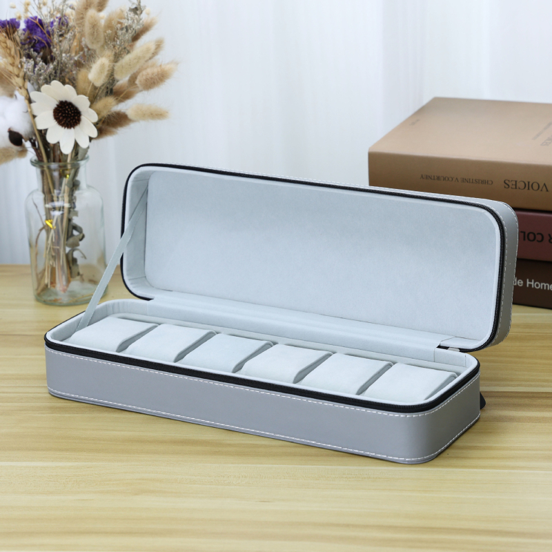 „Gold Guild“ pakuotės PU odos stručio rašto 6102 pozicijų laikrodžių krepšys papuošalų laikymo ekrano užtrauktuko pakavimo dėžutė