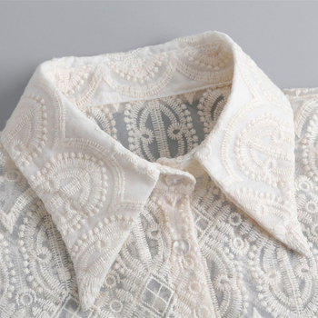 Ευρωπαϊκό Καλλιτεχνικό Ρετρό Δαντέλα Κεντημένο Βαριά Βιομηχανία Γυναικείο Ψεύτικο Κολάρο Κοίλο Μισό Διακοσμητικό Κολάρο Βερίκοκο Ψεύτικο Κολάρο Πουκαμίσου