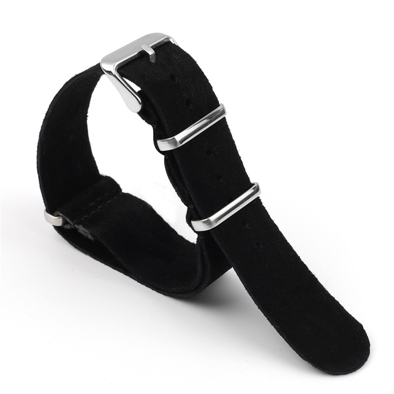 În stoc curea din piele de vacă catifelată, piele naturală, curea lungă 18 20 22 24 mm, curea din piele întoarsă