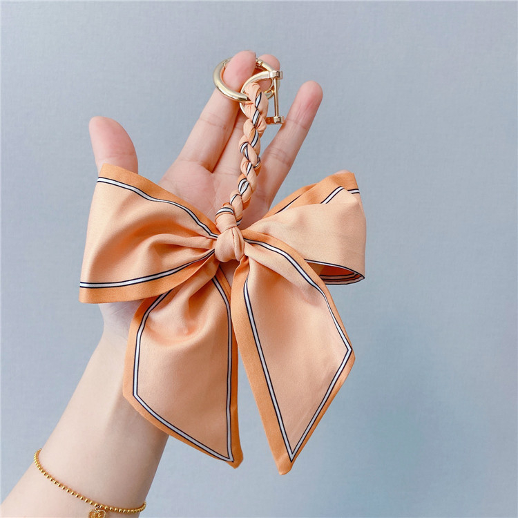 Naujos spalvos kūrybingas šilko šalikas, raktų pakabukas, pakabukas, pasagos formos sagtis, automobilio grandinėlė, apsauganti nuo pamesto kaspino kaspino aksesuarai