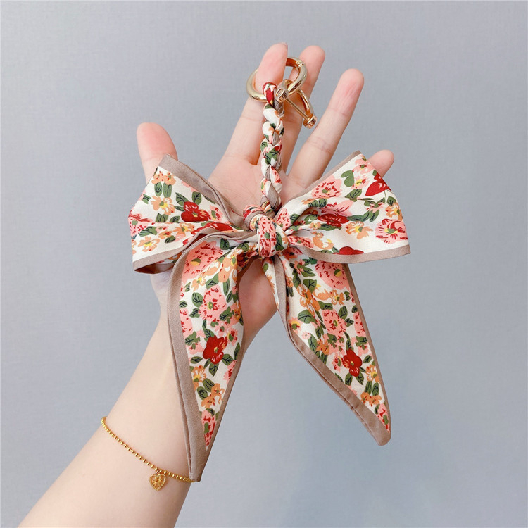 Naujos spalvos kūrybingas šilko šalikas, raktų pakabukas, pakabukas, pasagos formos sagtis, automobilio grandinėlė, apsauganti nuo pamesto kaspino kaspino aksesuarai