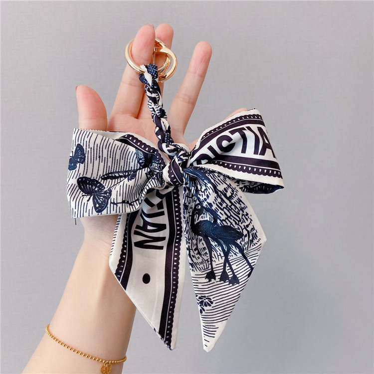 Naujos spalvos kūrybingas šilko šalikas, raktų pakabukas, pakabukas, pasagos formos sagtis, automobilio grandinėlė, apsauganti nuo pamesto kaspino kaspino aksesuarai