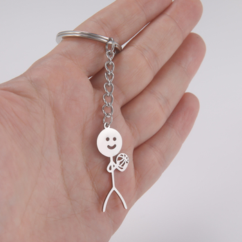 Μικρό δώρο χονδρικής διασκέδασης εξατομικευμένων κινούμενων σχεδίων γκράφιτι βόλεϊ παιδιών μενταγιόν ζευγάρι μενταγιόν από ανοξείδωτο ατσάλι μπρελόκ