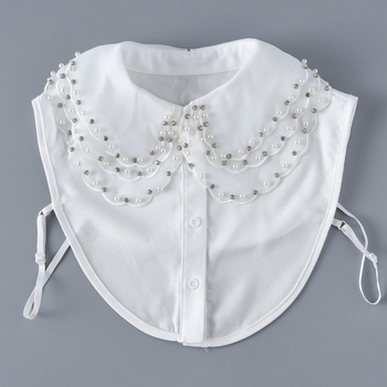 Γυναικείο διακοσμητικό πουκάμισο με ψεύτικο γιακά και ψεύτικο γιακά, ασορτί γιακάς