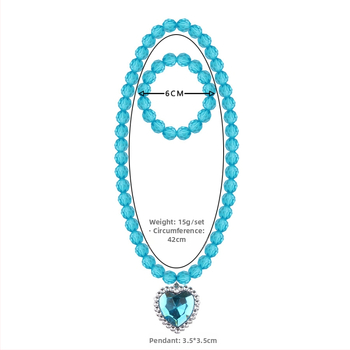 Ευρωπαϊκό και αμερικανικό κολιέ Frozen Jewelry Princess μακρύ παιδικό κολιέ μενταγιόν Ocean Heart Love