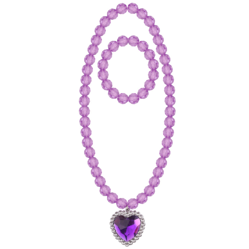 Europski i američki smrznuti nakit Princeza duga dječja ogrlica odijelo Ocean srce ljubav dragulj privjesak