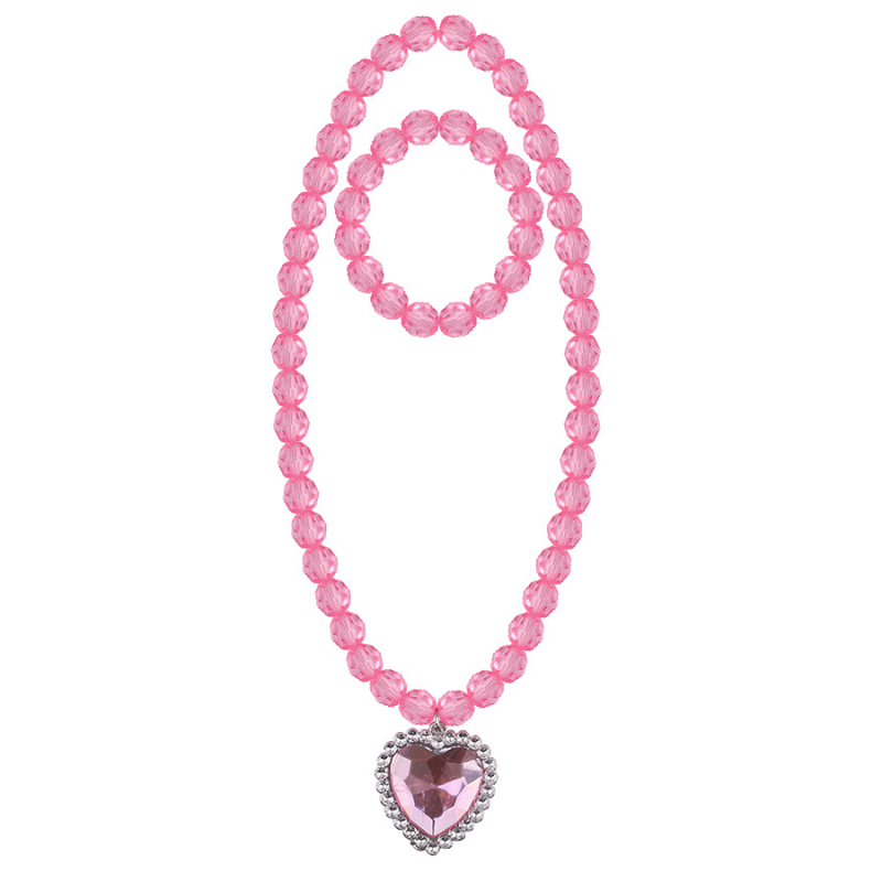 Europski i američki smrznuti nakit Princeza duga dječja ogrlica odijelo Ocean srce ljubav dragulj privjesak