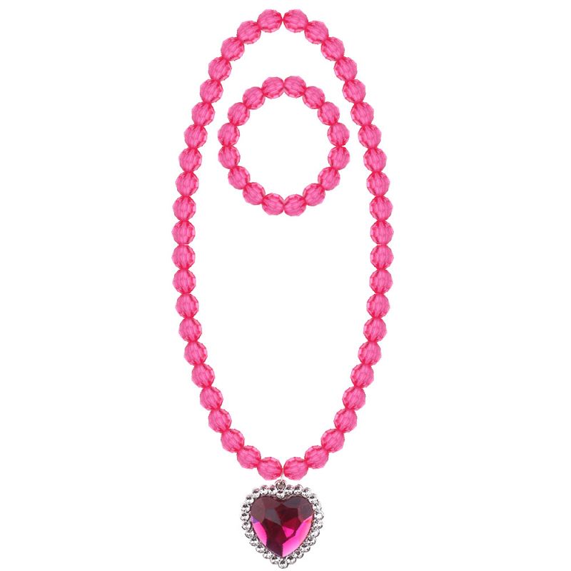 Europski i američki smrznuti nakit Princeza duga dječja ogrlica odijelo Ocean srce ljubav dragulj privjesak