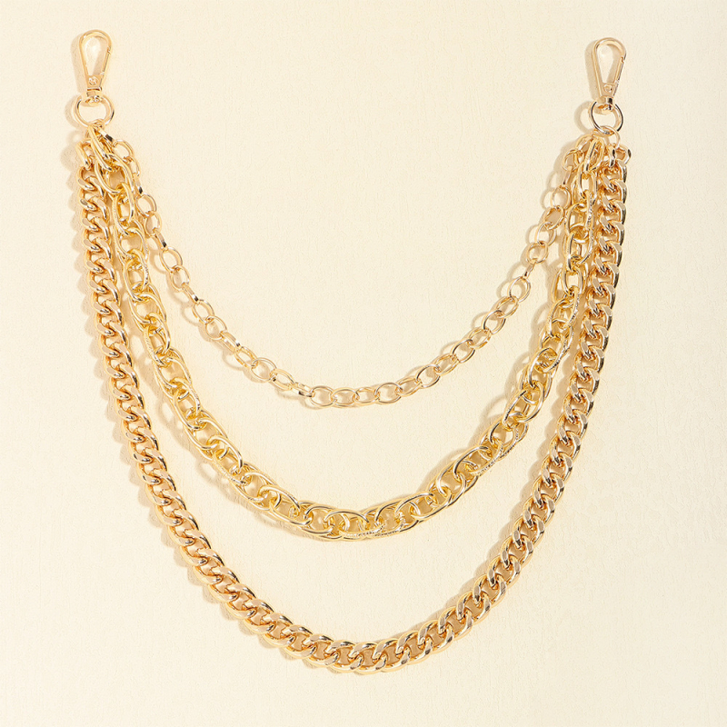 Cool Drag Fried Street nohavice s retiazkovým vzorom, viacvrstvový retiazkový kovový štýl, luxusný punkový štýl boyfriend, zodpovedajúce džínsy, móda, univerzálne