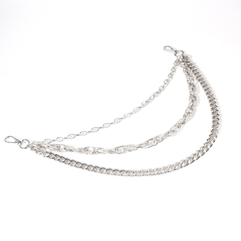 Cool Drag Fried Street nohavice s retiazkovým vzorom, viacvrstvový retiazkový kovový štýl, luxusný punkový štýl boyfriend, zodpovedajúce džínsy, móda, univerzálne