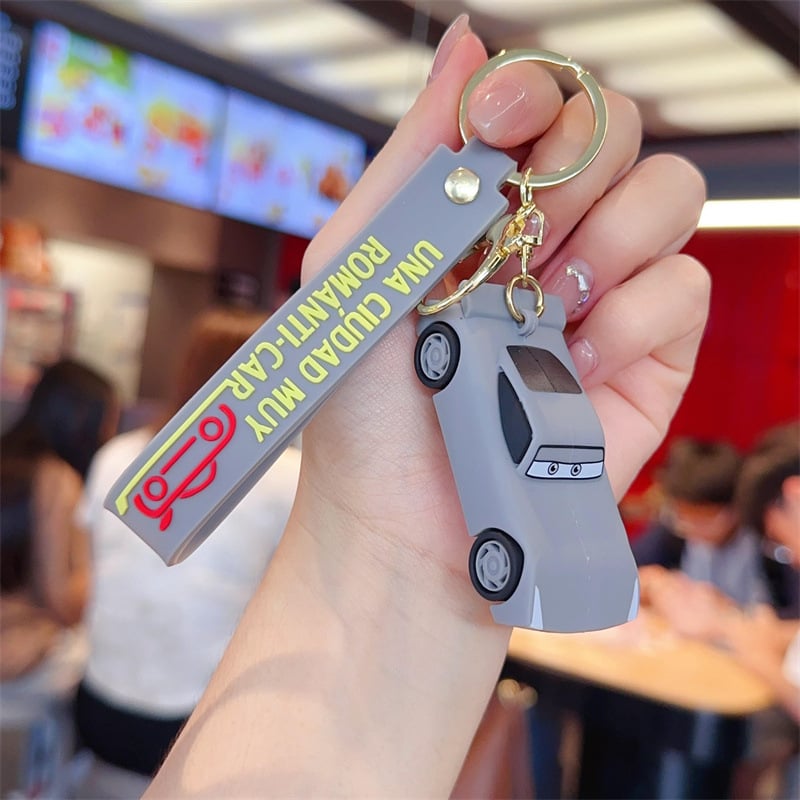 Poveste de curse breloc creativ de desene animate pentru copii jucărie școală ghiozdan pandantiv stand păpușă mașină cadou en-gros
