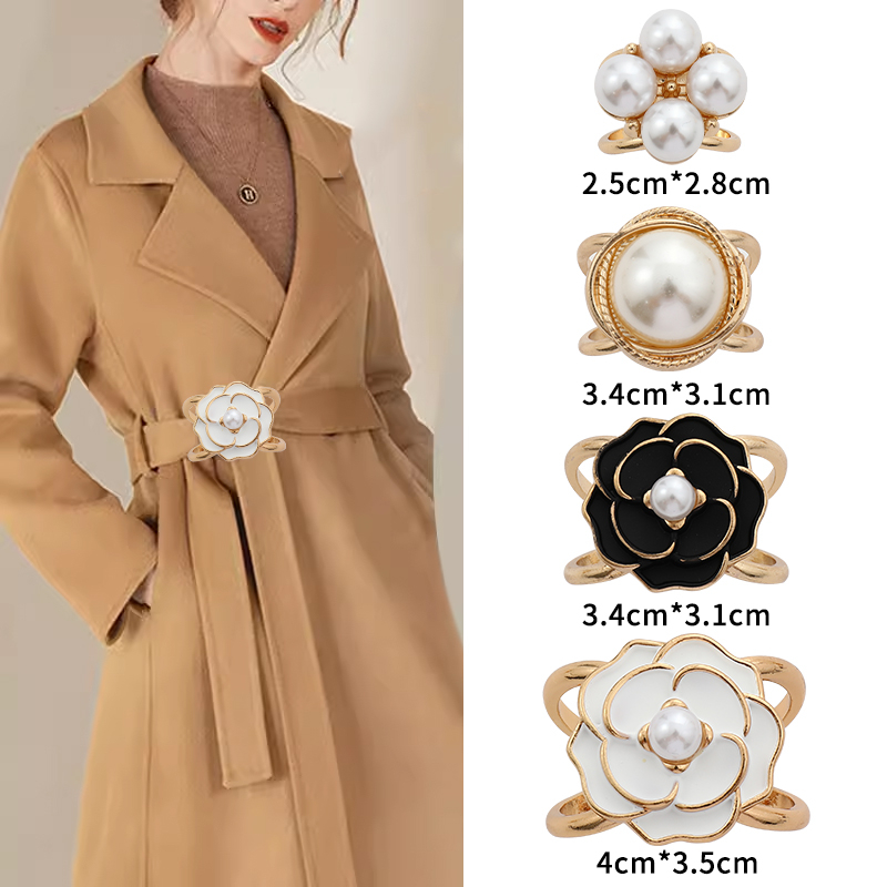 2024 νέα χονδρική αγκράφα μέσης παλτό καρφίτσα κασκόλ αγκράφα αντιανεμικό ζώνη κόμπο αγκράφα κορδέλα σταθερό χονδρικό κασκόλ