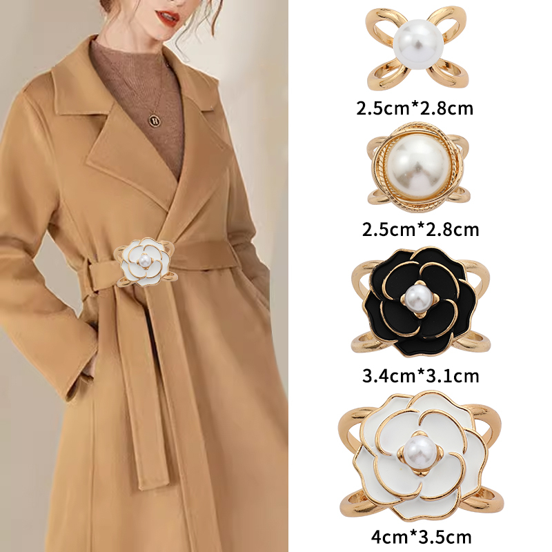 2024 νέα χονδρική αγκράφα μέσης παλτό καρφίτσα κασκόλ αγκράφα αντιανεμικό ζώνη κόμπο αγκράφα κορδέλα σταθερό χονδρικό κασκόλ