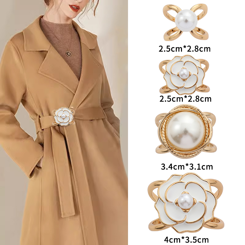 2024 νέα χονδρική αγκράφα μέσης παλτό καρφίτσα κασκόλ αγκράφα αντιανεμικό ζώνη κόμπο αγκράφα κορδέλα σταθερό χονδρικό κασκόλ