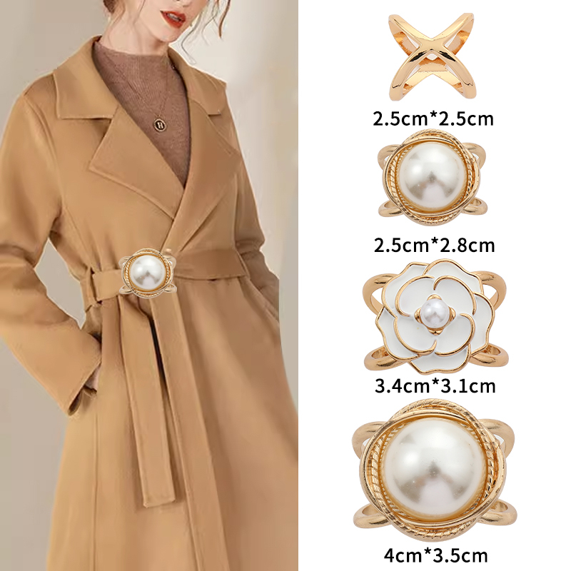 2024 νέα χονδρική αγκράφα μέσης παλτό καρφίτσα κασκόλ αγκράφα αντιανεμικό ζώνη κόμπο αγκράφα κορδέλα σταθερό χονδρικό κασκόλ