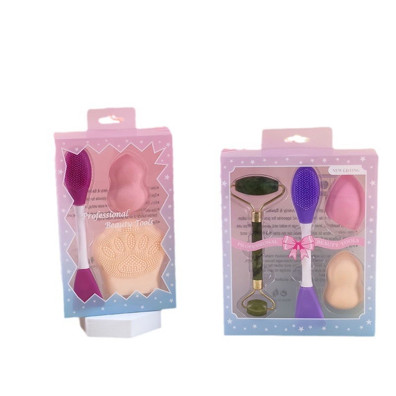 Näopesuhari, vannihari, ilumuna, kvaliteetne karbis kahepoolne näopesuhari, pehmete harjastega silikoonist näopuhastusvahend, ilutööriist