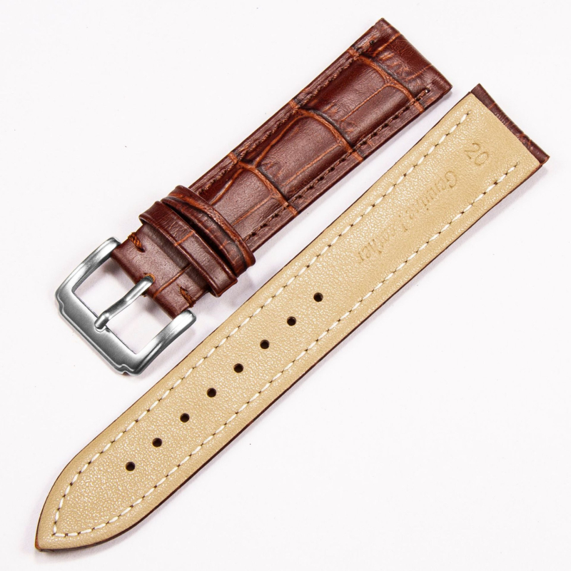 Virsējā slāņa ādas siksniņa pulksteņu aksesuāriem unisex aproce sviedru necaurlaidīga ūdensnecaurlaidīga bambusa sprādzes iepakojuma kaste 20mm