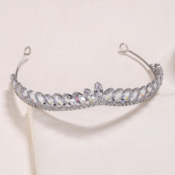 Κρυστάλλινη τρισδιάστατη διακόσμηση νυφικού με ζιργκόν, συλλογή ποίησης, ολοκαίνουργια νυφική κόμμωση με ζιργκόν, γενέθλια, στέμμα γάμου, κόμμωση