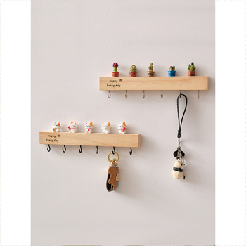 Ράφι εισόδου τοίχου με κλειδιά, μασίφ ξύλο, μη διάτρητο, διακοσμητικό ράφι εισόδου με γάντζο τοίχου, χονδρική