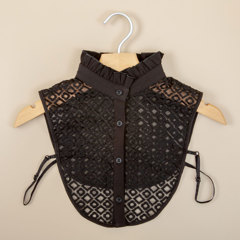 Sieviešu krekla apkakle ar viltus apkakli, interneta slavenību statīvā apkakle, izšūta apkakle, sieviešu noņemama viltus apkakle, vairumtirdzniecība no pārrobežu ražotājiem