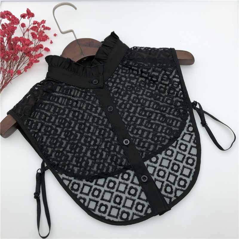 Sieviešu krekla apkakle ar viltus apkakli, interneta slavenību statīvā apkakle, izšūta apkakle, sieviešu noņemama viltus apkakle, vairumtirdzniecība no pārrobežu ražotājiem