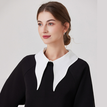 Διασυνοριακό Amazon Antlers Large Pointed Collar Γυναικείο Ψεύτικο Κολάρο Ευέλικτο Υψηλής Ποιότητας Λευκό Βαμβακερό Κολάρο Πουκαμίσου, Έτοιμο προς Πώληση