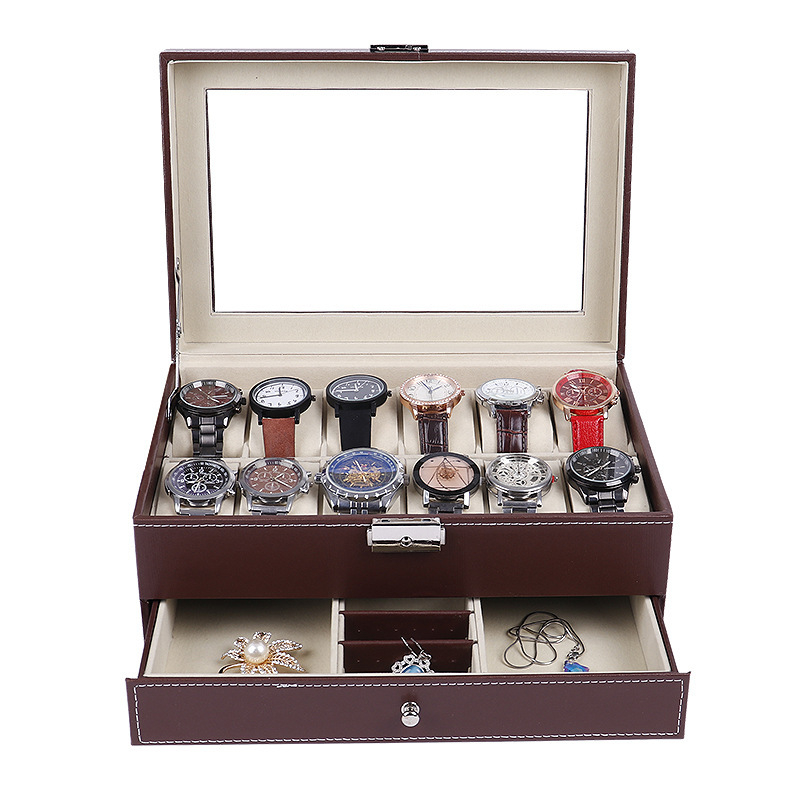 sandėlyje laikrodžių dėžutė vyresnio amžiaus namų papuošalų dėžutė didelės talpos laikymo dėžutė papuošalų demonstravimo dėžutė laikrodžių dėžutė didmeninė prekyba