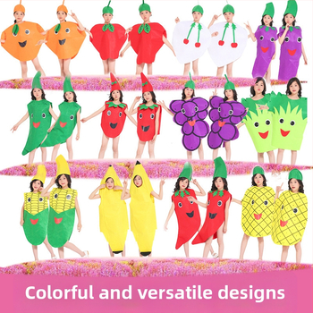 Παιδική Στολή Φρούτων Λαχανικών Νηπιαγωγείου Περιβαλλοντική Επίδειξη Μόδας Κοστούμι Σκηνής Κολοκύθας για Χάλογουιν