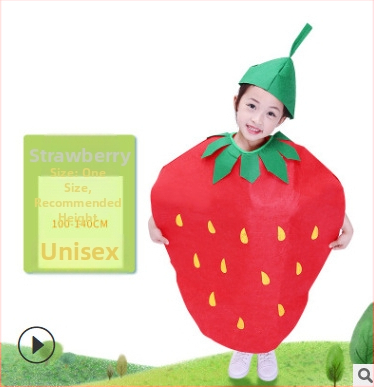 Bērnu dienas augļu kostīms Dārzeņu bērnudārza vides modes skate Helovīna ķirbju skatuves kostīms