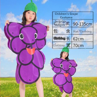 Bērnu dienas augļu kostīms Dārzeņu bērnudārza vides modes skate Helovīna ķirbju skatuves kostīms