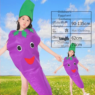 Bērnu dienas augļu kostīms Dārzeņu bērnudārza vides modes skate Helovīna ķirbju skatuves kostīms