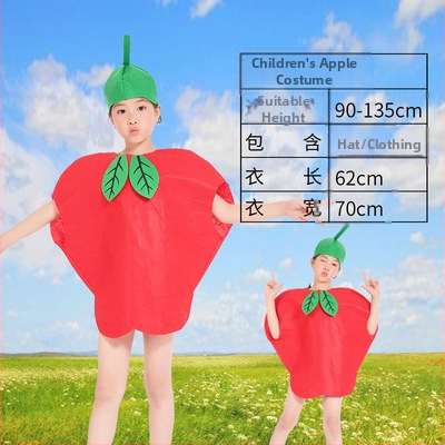Bērnu dienas augļu kostīms Dārzeņu bērnudārza vides modes skate Helovīna ķirbju skatuves kostīms