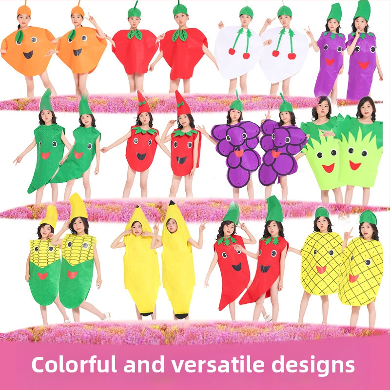 Детски ден, плодов костюм, зеленчуков, детска градина, екологично модно ревю, костюм за Хелоуин с тиква