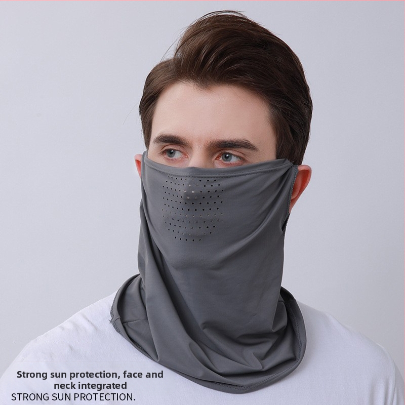Upf50+ jég selyem napvédő maszk férfiaknak és nőknek, nyári kültéri kerékpáros maszk, napvédelem, teljes arcmaszk, fátyol, lélegző