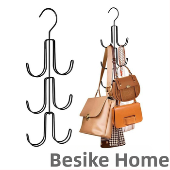 Daugiafunkcinis metalinis kabliukų stovas rankinei, šalikui, diržui, kaklaraiščiui, drabužiams, aksesuarams, apdailos furnitūros stovas