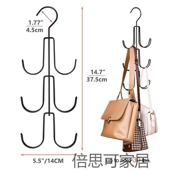 Πολυλειτουργική μεταλλική θήκη με γάντζο, τσάντα, κασκόλ, ζώνη, γραβάτα, αξεσουάρ ρούχων, φινίρισμα, ράφι υλικού