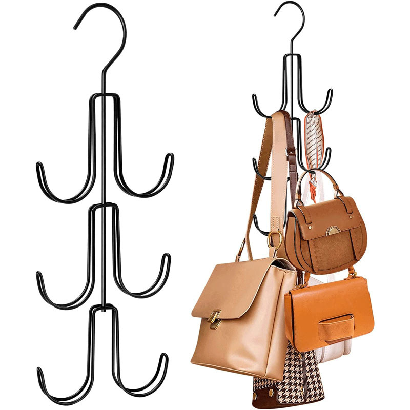 Daugiafunkcinis metalinis kabliukų stovas rankinei, šalikui, diržui, kaklaraiščiui, drabužiams, aksesuarams, apdailos furnitūros stovas