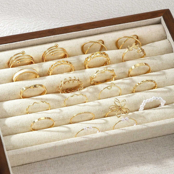 Δημοφιλές σετ δαχτυλιδιών πολλαπλών αρθρώσεων με άνοιγμα σε σχήμα πεταλούδας σε ευρωπαϊκό και αμερικανικό διασυνοριακό επίπεδο. Σετ δαχτυλιδιών 22 τεμαχίων με τις καλύτερες πωλήσεις σε διασυνοριακό επίπεδο.