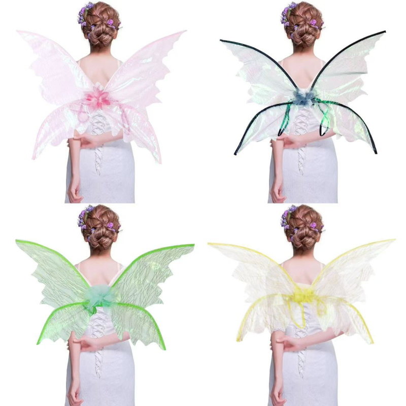 2024 m. tarpvalstybiniai nauji šventinio vakarėlio kostiumų rekvizitai COS apranga, miško fėjos drugelio sparnai, elfo nugaros dekoracija