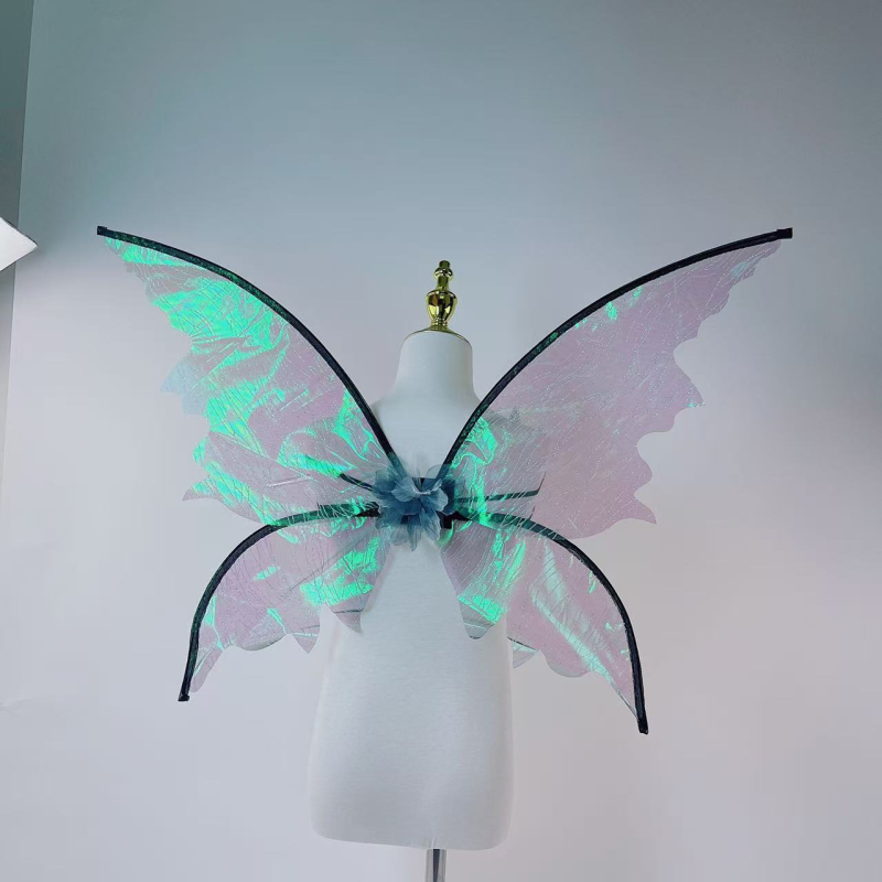 2024 m. tarpvalstybiniai nauji šventinio vakarėlio kostiumų rekvizitai COS apranga, miško fėjos drugelio sparnai, elfo nugaros dekoracija