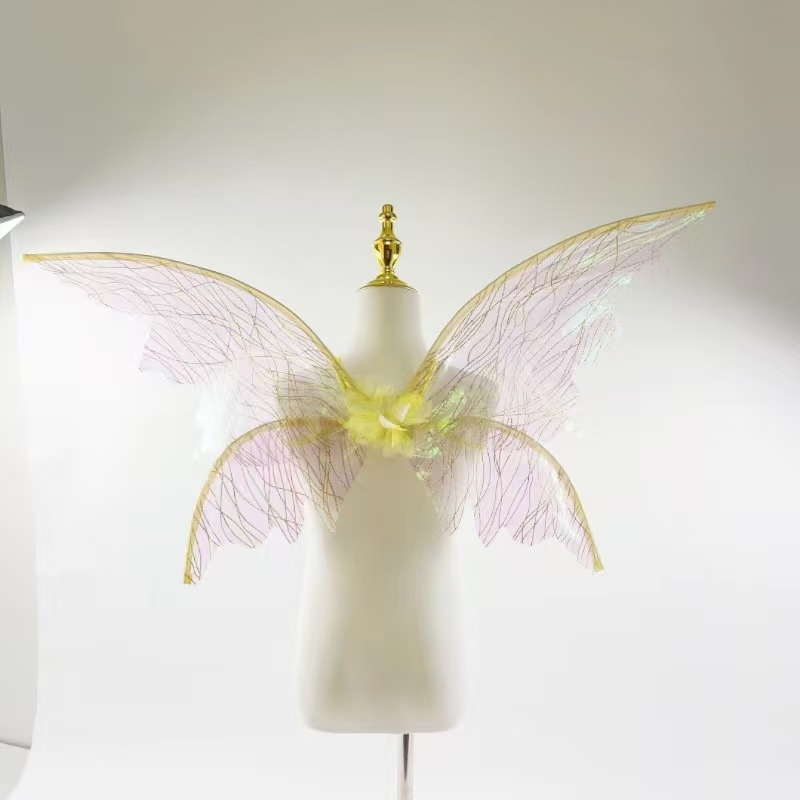 2024 m. tarpvalstybiniai nauji šventinio vakarėlio kostiumų rekvizitai COS apranga, miško fėjos drugelio sparnai, elfo nugaros dekoracija