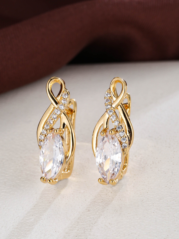 Pietų Korėjos „Dongdaemun“ sprogimų auskarai su cirkonio „Joker“ klasikiniais, auksu padengtais, madingais moteriškais auskarais, aksesuarais, urmu